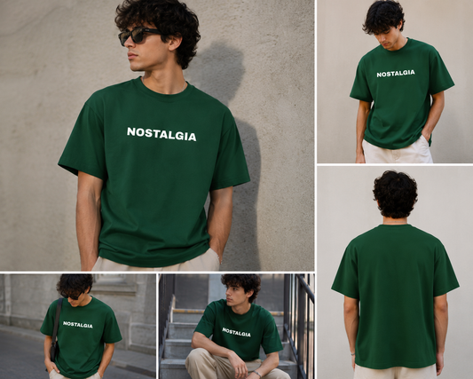 NOSTALGIA Drop Shoulder Oversized Tee | Unisex Classic Fit