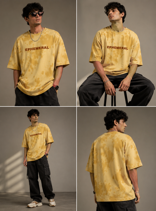 EPHEMERAL Tie-Dye Tee — Golden Yellow