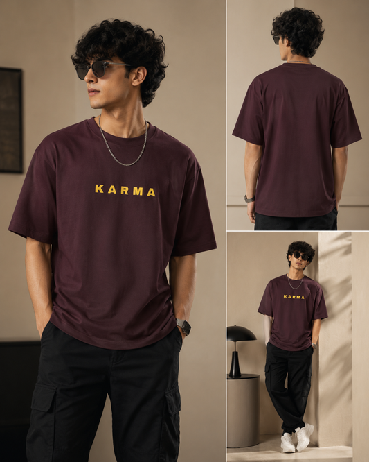 KARMA Drop Shoulder Oversized Tee | Unisex Classic Fit