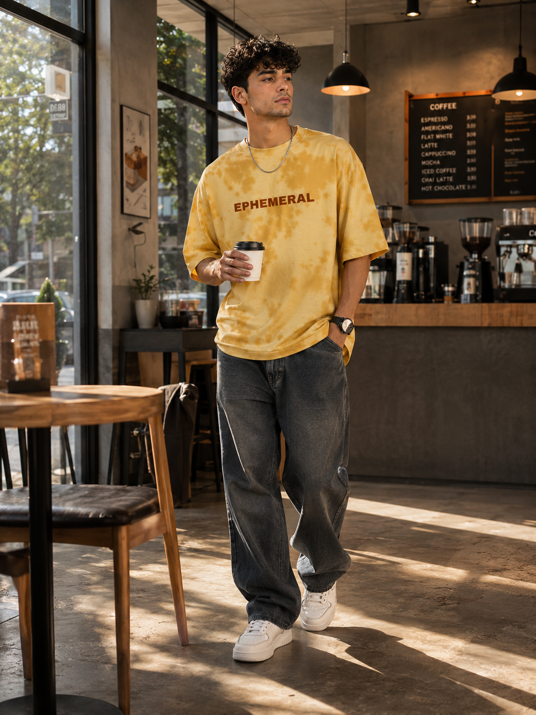 EPHEMERAL Tie-Dye Tee — Golden Yellow